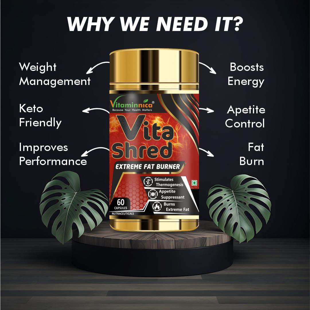 Vitaminnica VITA SHRED Extreme Fat Burner- 60 Capsules - Vitaminnica Healthcare