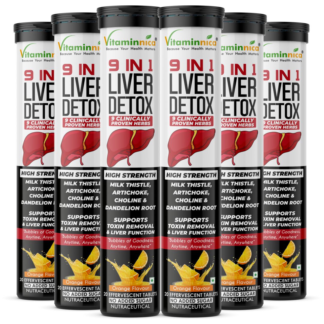 Vitaminnica 9-in-1 Liver Detox Effervescent Tablets – Advanced Liver Cleanse- 20 Effervescent Tablets - Vitaminnica Healthcare