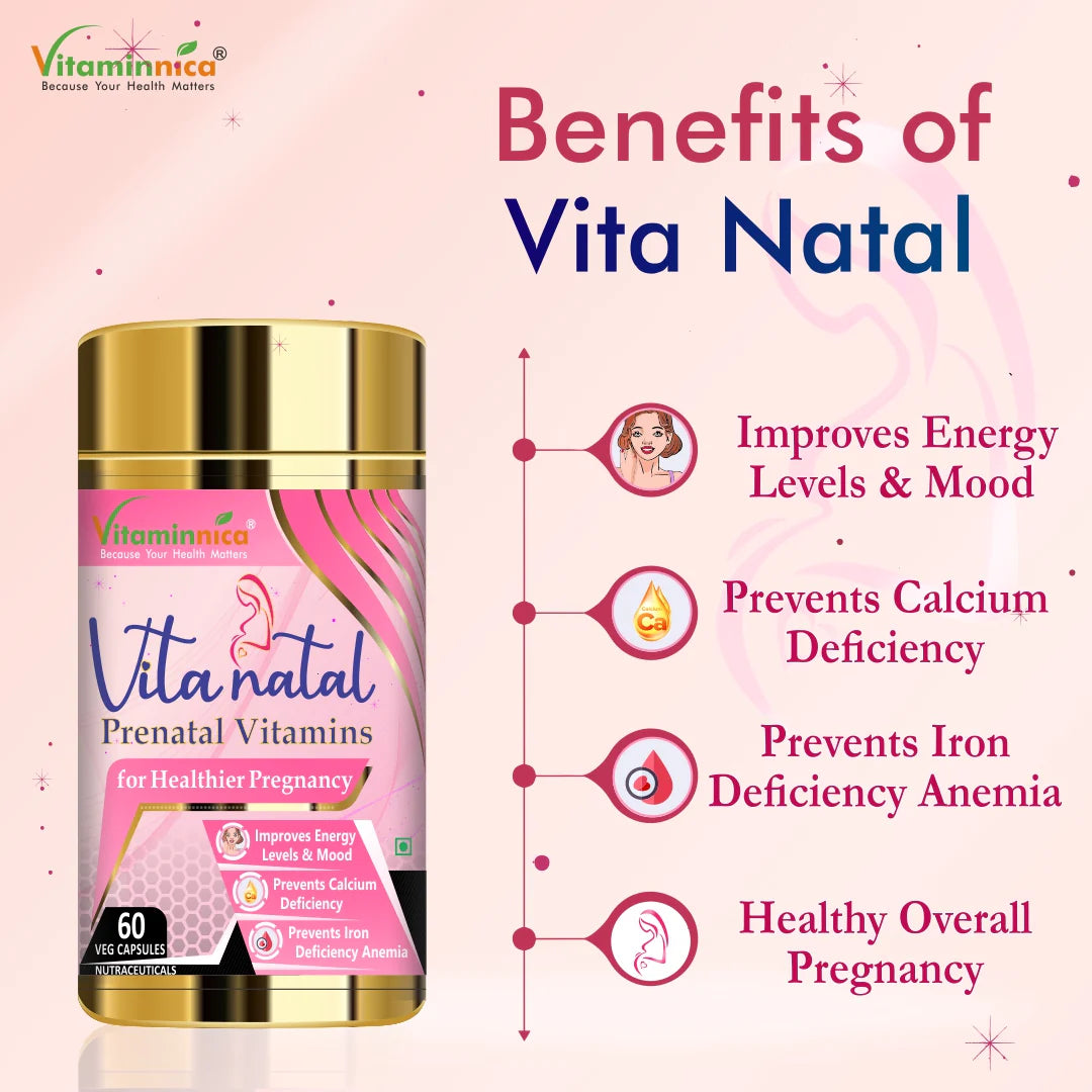Biotin + Vitanatal Prenatal Combo: Hair, Skin, and Nail Health for Expecting Mothers - 120 Capsules - vitaminnicahealthcare