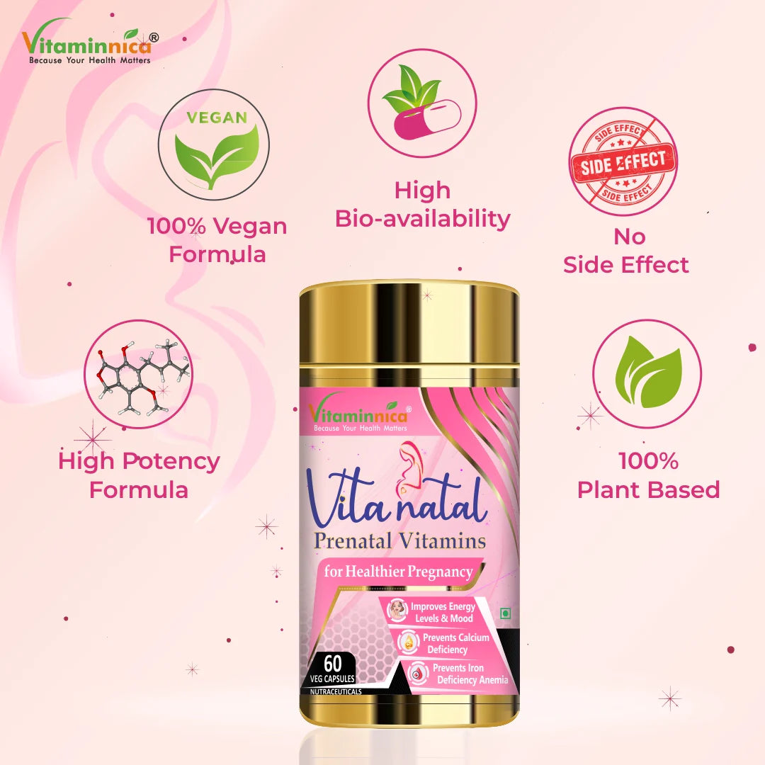 Biotin + Vitanatal Prenatal Combo: Hair, Skin, and Nail Health for Expecting Mothers - 120 Capsules - vitaminnicahealthcare