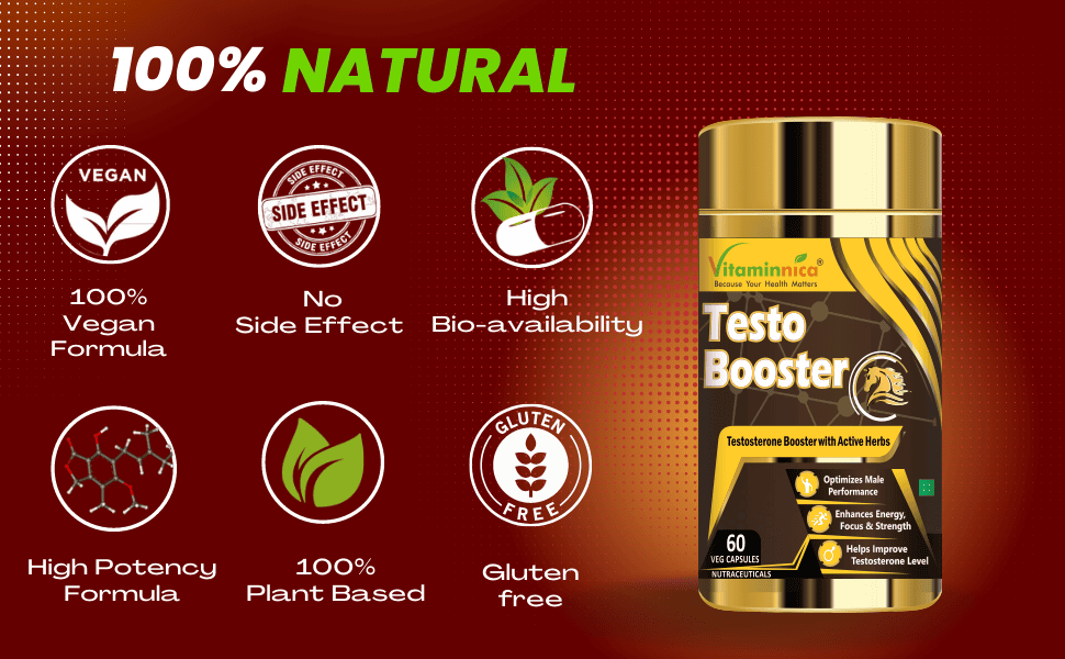 Vitaminnica Testo Booster- 60 Capsules - vitaminnicahealthcare