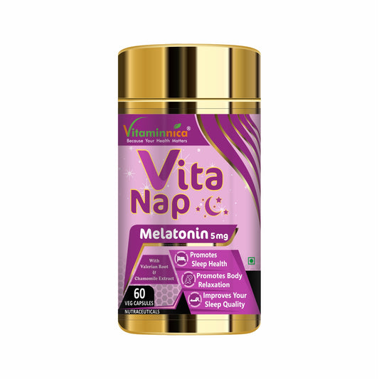 Vitaminnica Vita Nap Sleep Support-60 Capsules - vitaminnicahealthcare