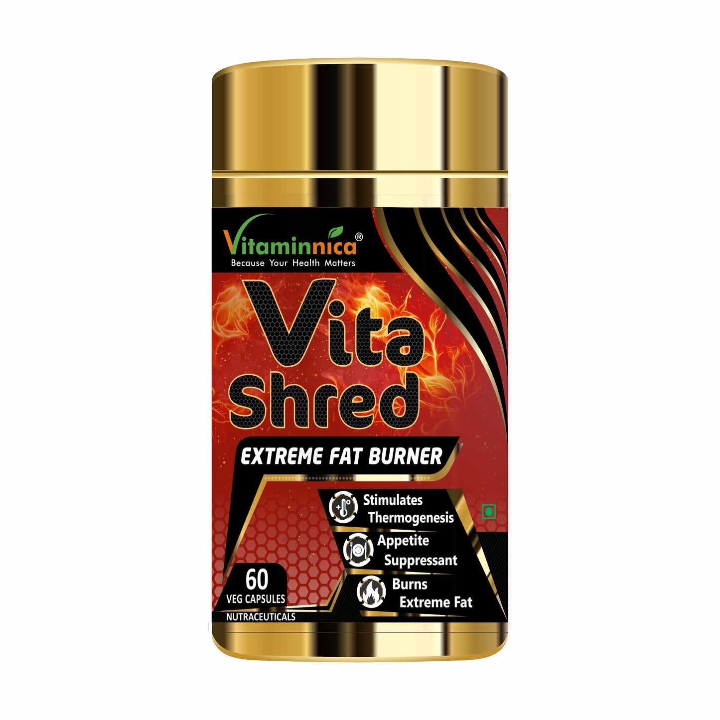 Vitaminnica VITA SHRED Extreme Fat Burner- 60 Capsules - vitaminnicahealthcare