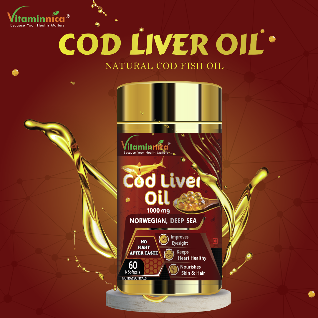 Vitaminnica Cod Liver Oil - 60 Softgels - vitaminnicahealthcare