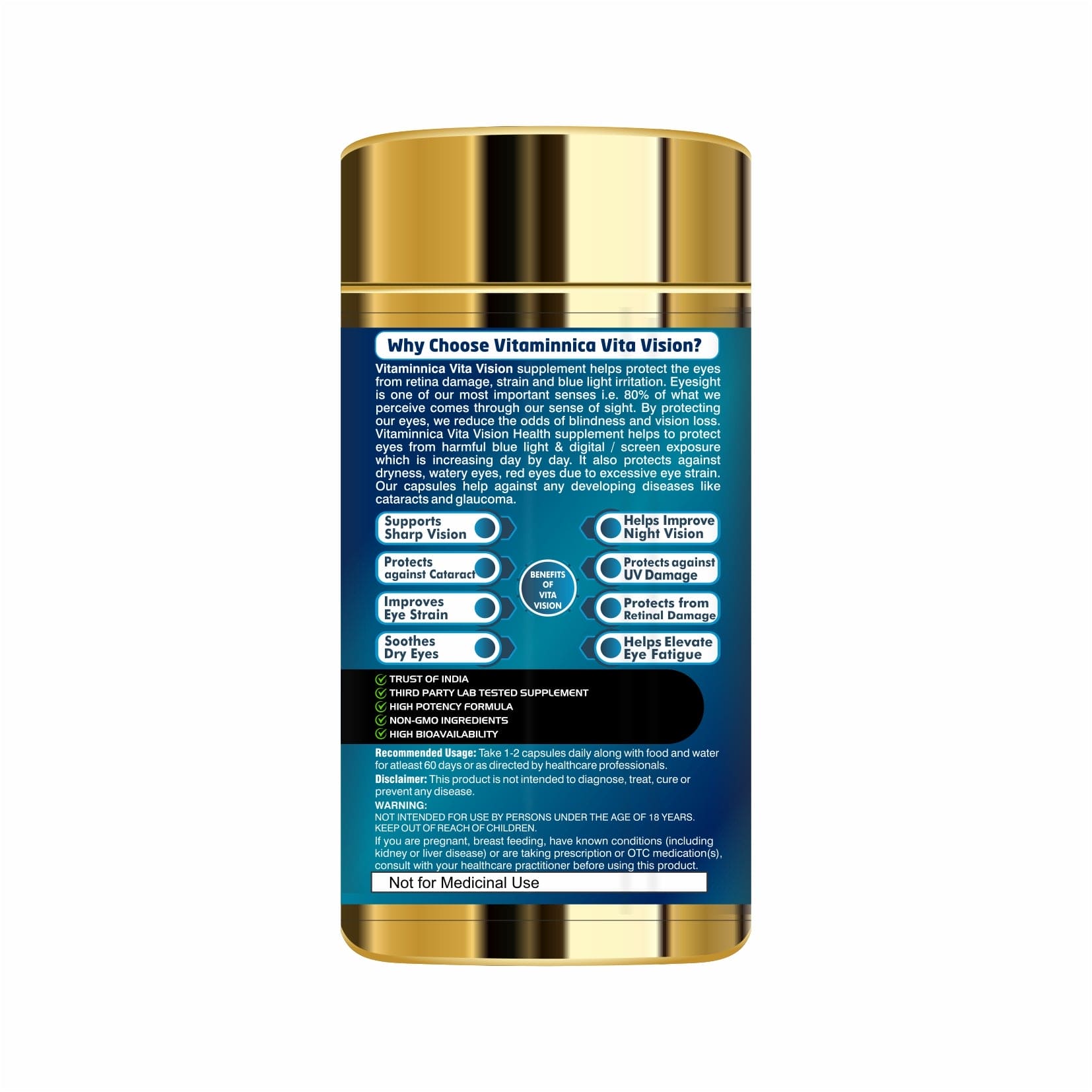 Vitaminnica Vita Vision- 60 Capsules - vitaminnicahealthcare