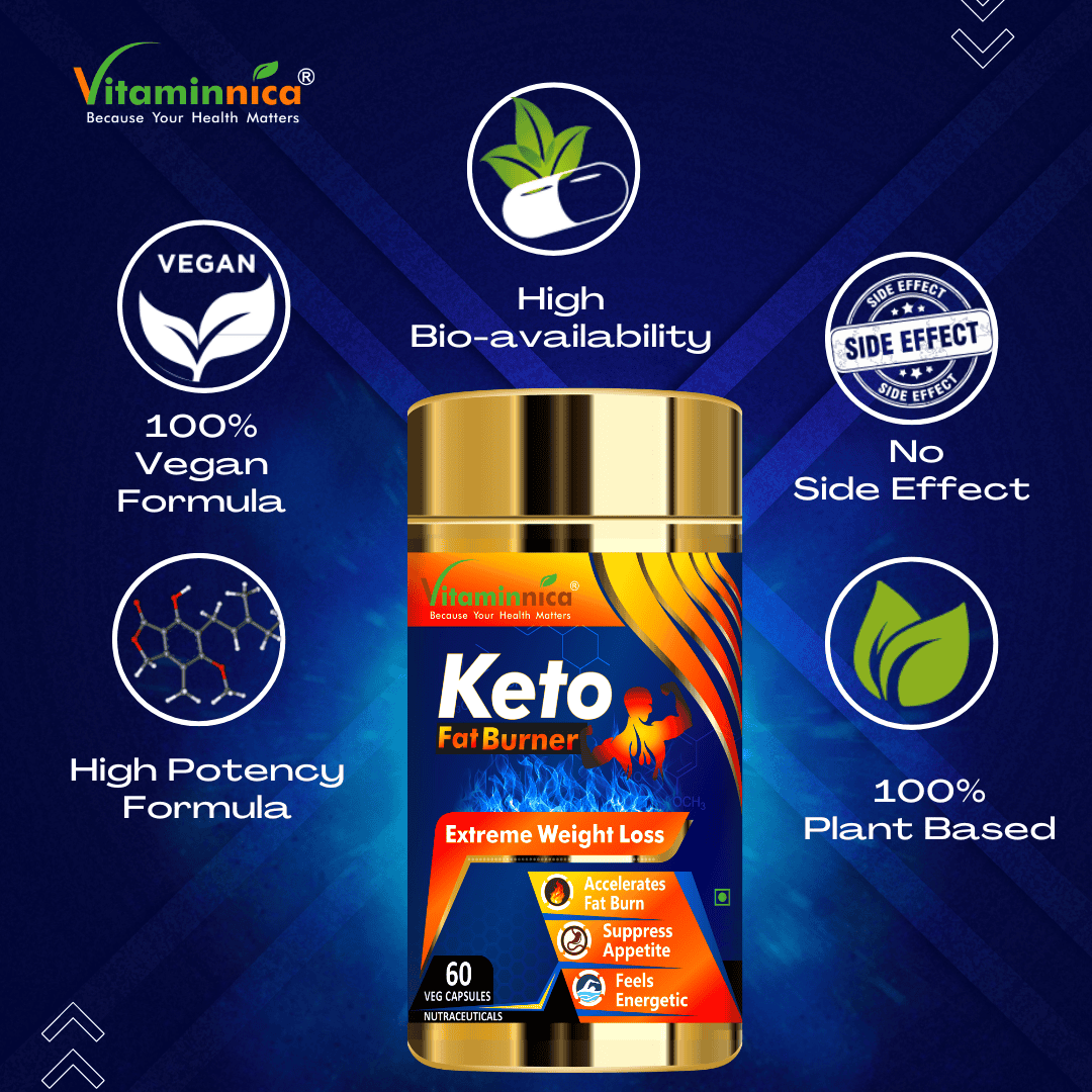 Vitaminnica Keto Fat Burner- 60 Capsules - vitaminnicahealthcare