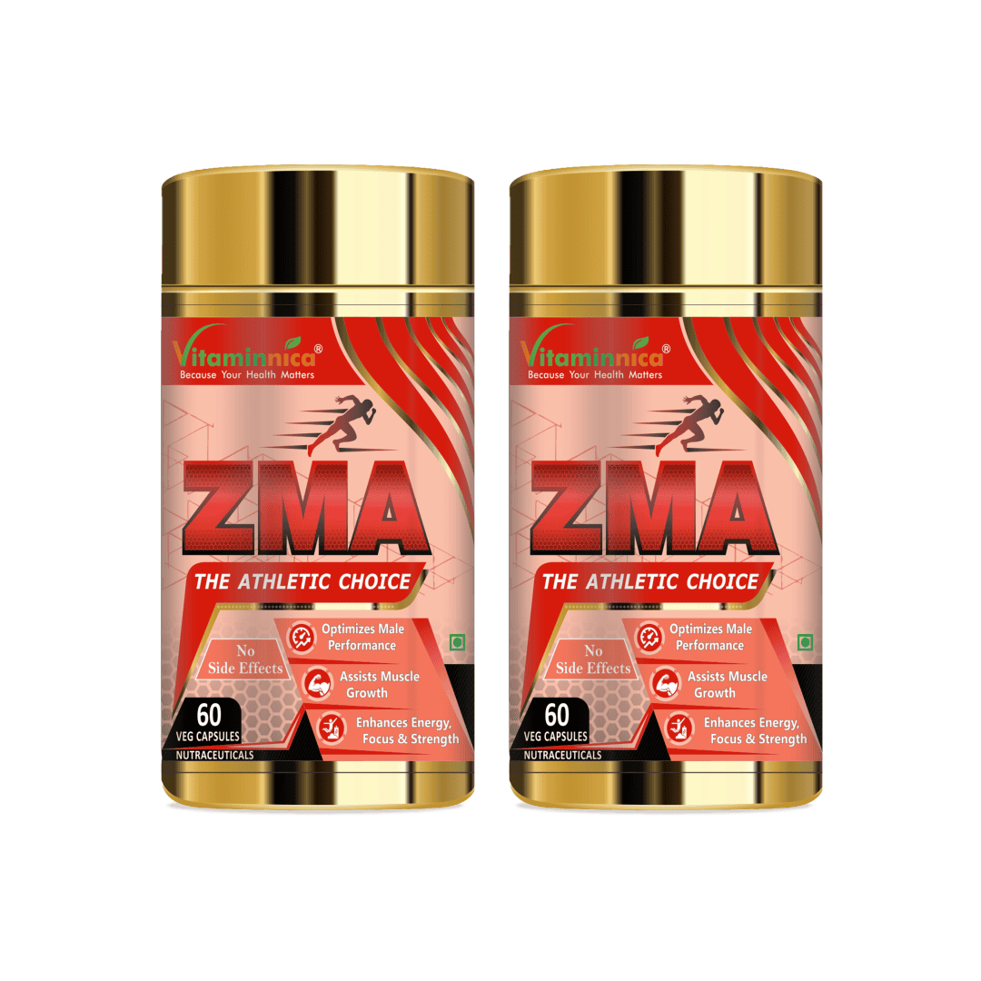 Vitaminnica ZMA - Sports Recovery, Increases Muscle Strength, Boosts Energy | 60 Capsules - vitaminnicahealthcare