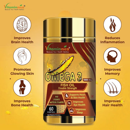 Omega 3 + COD Liver Oil Combo: Essential Omega-3 and Liver Health - 120 Softgels - vitaminnicahealthcare