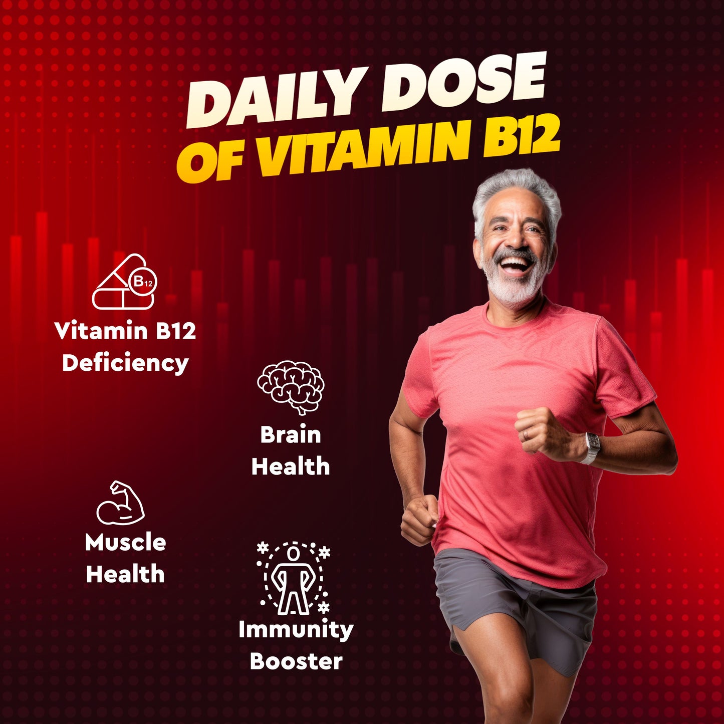 Vitaminnica Vitamin B12 180 Tablets – High Strength Supplement for Energy Production, Reduced Fatigue & Immune Support – Nervous System & Cognitive Health - Vitaminnica Healthcare