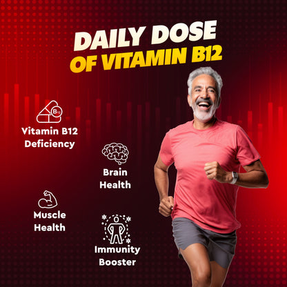 Vitaminnica Vitamin B12 180 Tablets – High Strength Supplement for Energy Production, Reduced Fatigue & Immune Support – Nervous System & Cognitive Health - Vitaminnica Healthcare