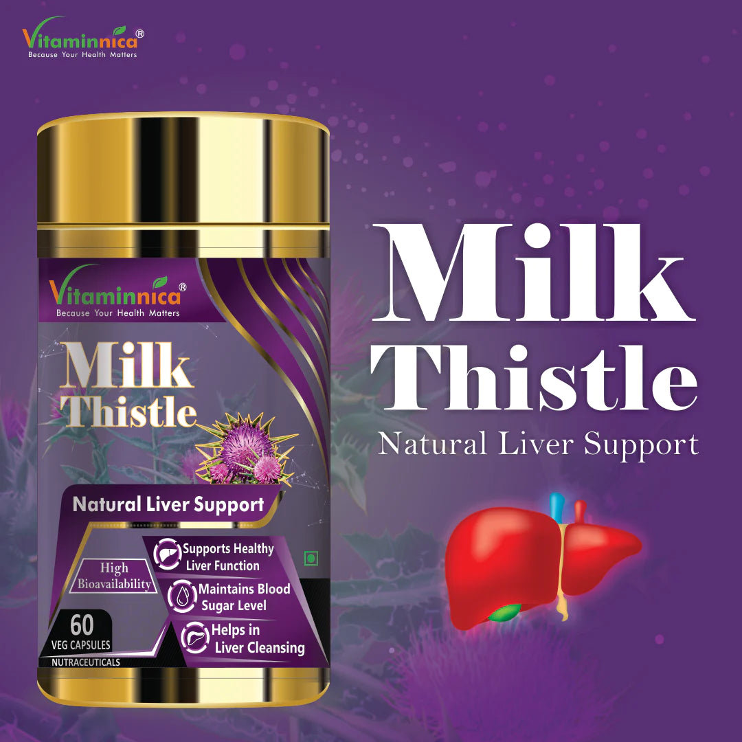 Omega 3 + Milk Thistle Combo: Liver Support and Antioxidant Protection - 120 Capsules - vitaminnicahealthcare