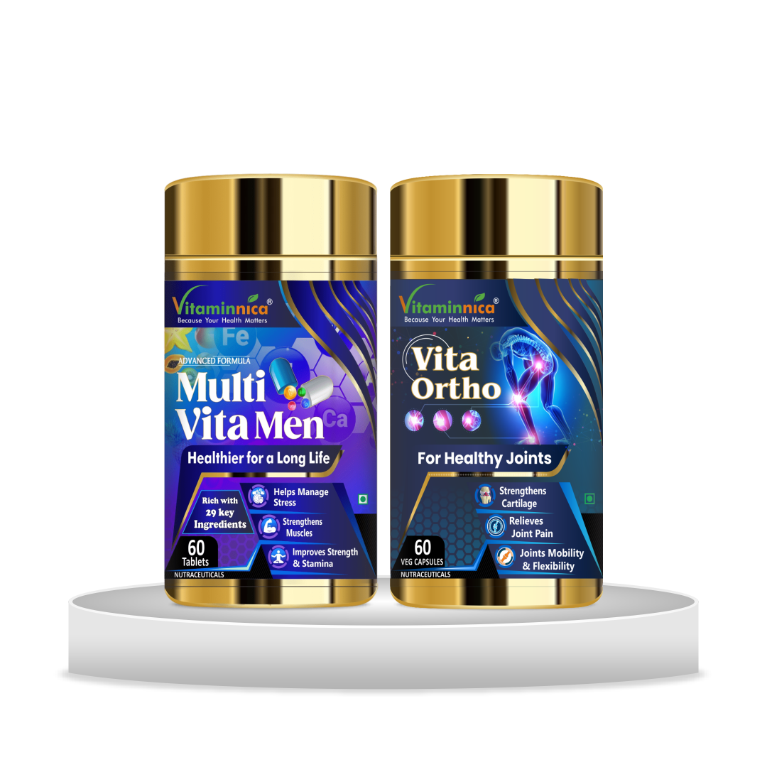 Multivita Men + Vita Ortho Combo: Joint and Bone Support for Men - 120 Capsules - vitaminnicahealthcare