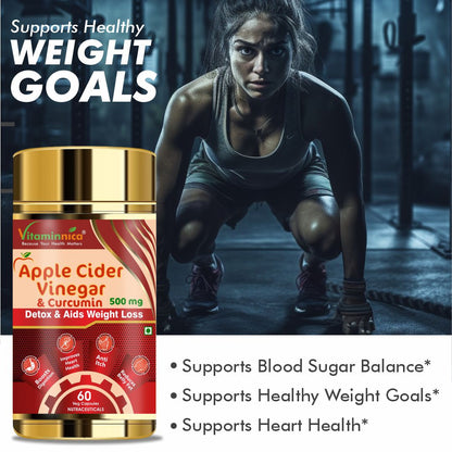 Vitaminnica Apple Cider Vinegar- Healthy Gut, Bloating and Improves Digestion - 60 Capsules - Vitaminnica Healthcare