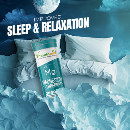 Vitaminnica Magnesium L-Threonate- 20 Effervescent Tablets – Brain Health, Memory & Focus Support Supplement - Vitaminnica Healthcare