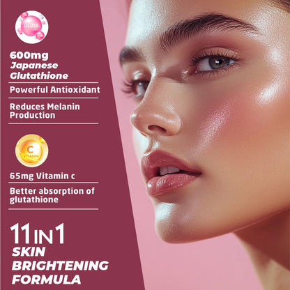 Vitaminnica Gluta Boost 11in1 Combo- Rejuvenates Skin, Hair & Nails- 15 Effervescent Tablets Each- Buy 1 Get 3 Free Offer - Vitaminnica Healthcare