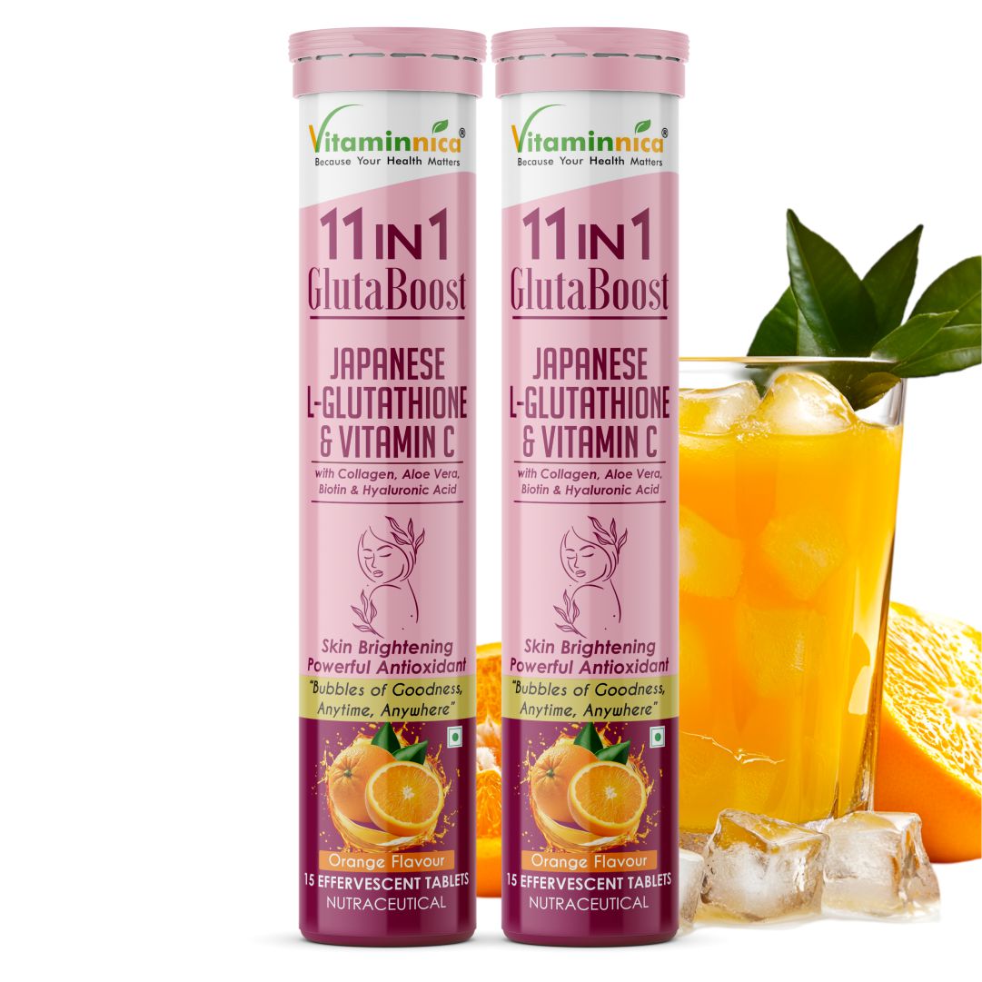 japanese l glutathione L-Glutathione Effervescent Tablets with Vitamin C Vitaminnica Gluta Boost 11-in-1 Effervescent