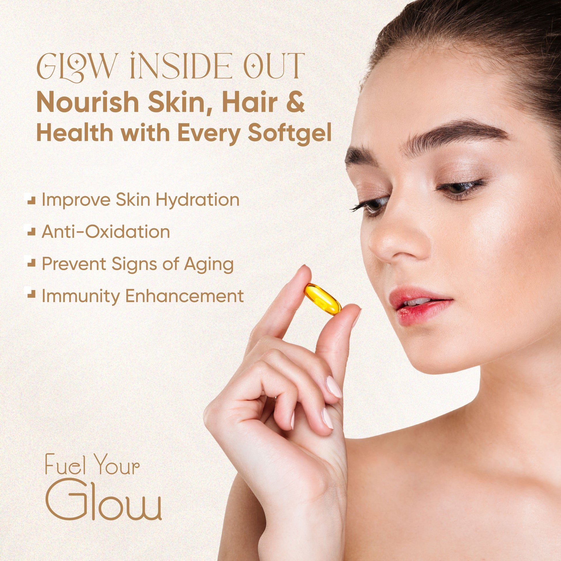 Vitaminnica Vitamin E- 120 Softgels – Antioxidant Supplement for Healthy Skin, Hair & Immunity – Supports Glowing Skin, Stronger Hair, and Cellular Protection - Vitaminnica Healthcare