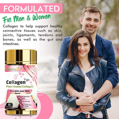 Vitaminnica Plant Based Collagen- Hyaluronic Acid & Vitamin C - Skin, Hair, Bones & Joints | 60 Capsules - Vitaminnica Healthcare
