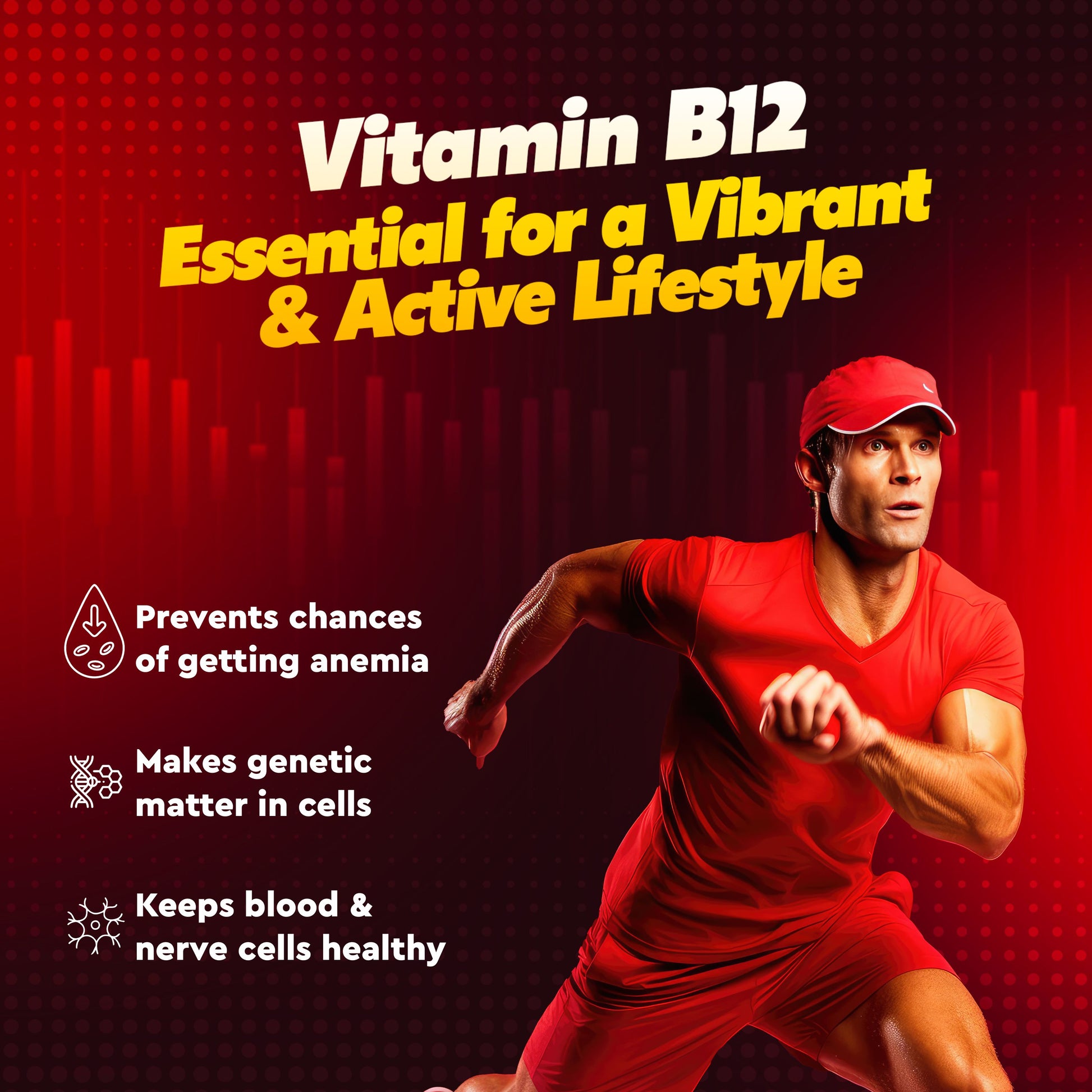 Vitaminnica Vitamin B12 180 Tablets – High Strength Supplement for Energy Production, Reduced Fatigue & Immune Support – Nervous System & Cognitive Health - Vitaminnica Healthcare