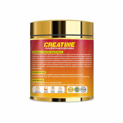 Vitaminnica 100% Pure Creatine Monohydrate Powder for Performance and Muscle Power | 100 Servings- 300g - Vitaminnica Healthcare
