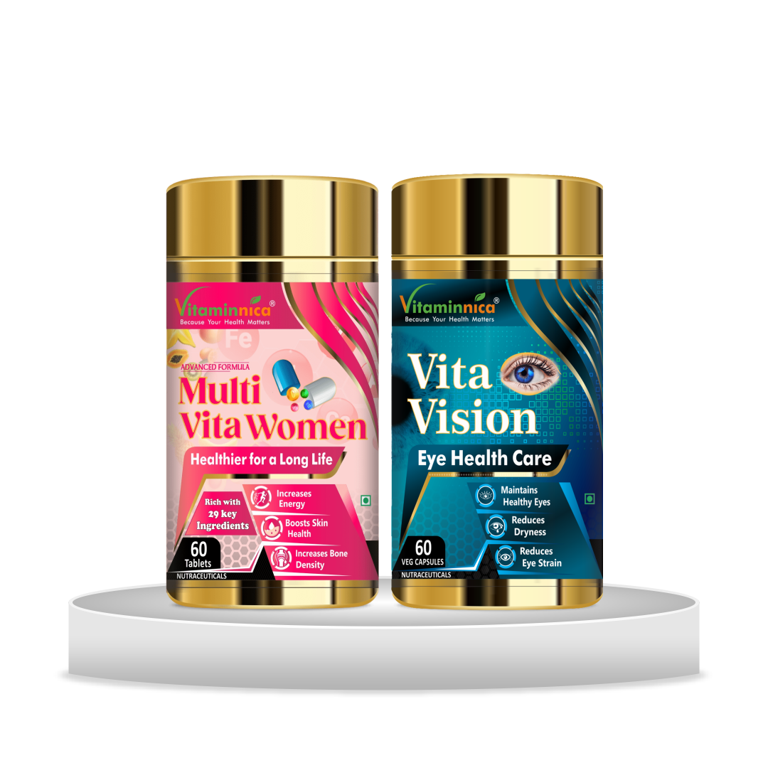Multivita Women + Vita Vision Combo: Eye Health and Antioxidant Support for Women - 120 Capsules - vitaminnicahealthcare