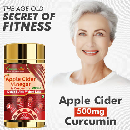 Vitaminnica Apple Cider Vinegar- Healthy Gut, Bloating and Improves Digestion - 60 Capsules - Vitaminnica Healthcare