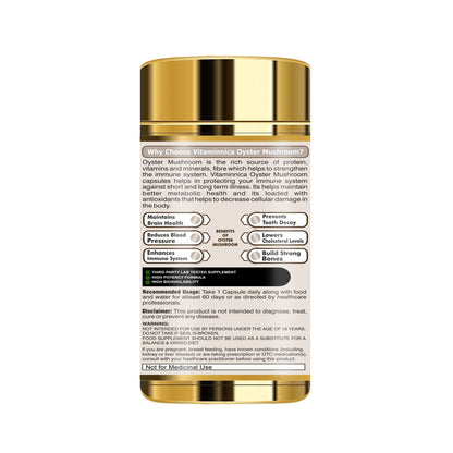 Vitaminnica Oyster Mushroom- 60 Capsules - Vitaminnica Healthcare