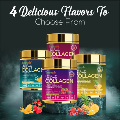 Vitaminnica Vita Beauty Collagen Powder (Type I & III) with Hyaluronic Acid, Glutathione, Vitamin C, Biotin & Vitamin E | For Glowing Skin & Anti-Aging - 30 servings - Vitaminnica Healthcare