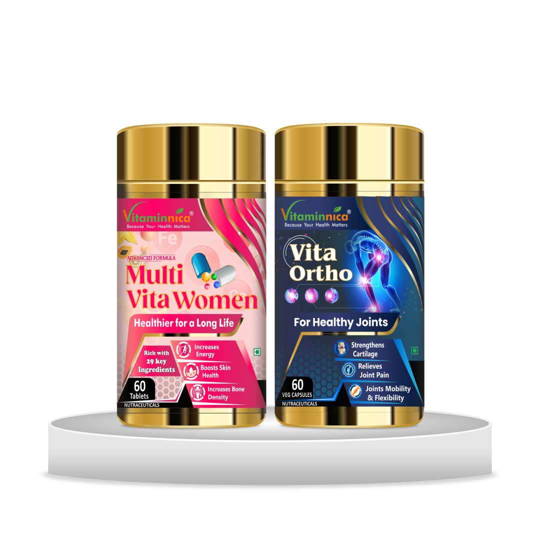Multivita Women + Vita Ortho Combo: Joint and Bone Support for Women - 120 Capsules - vitaminnicahealthcare
