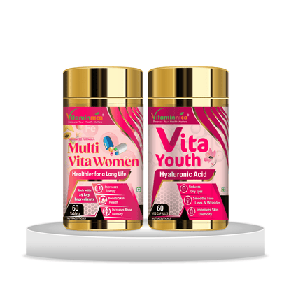Multivita Women + Vita Youth Combo: Anti-Aging and Skin Health for Women - 120 Capsules - vitaminnicahealthcare