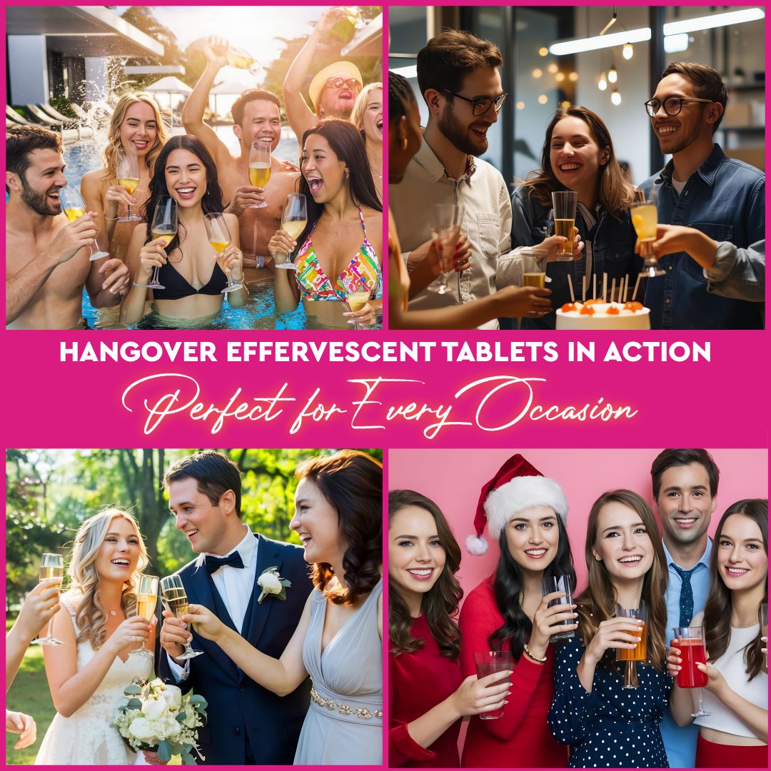 Vitaminnica Pre Booz- Hangover Relief Drink- 20 Effervescent Tablets– Pre & Post Party Recovery Supplement | With Vitamins, Minerals & Antioxidants | Helps Hydration, Liver Support, Energy & Detox - Vitaminnica Healthcare