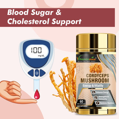 Vitaminnica Cordyceps Mushroom- 60 Capsules - Vitaminnica Healthcare