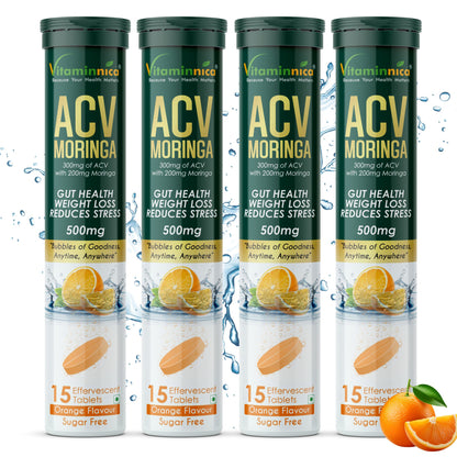 Vitaminnica ACV Moringa Effervescent- 15 Tablets | Supports Digestion, Detox & Weight Management - Vitaminnica Healthcare