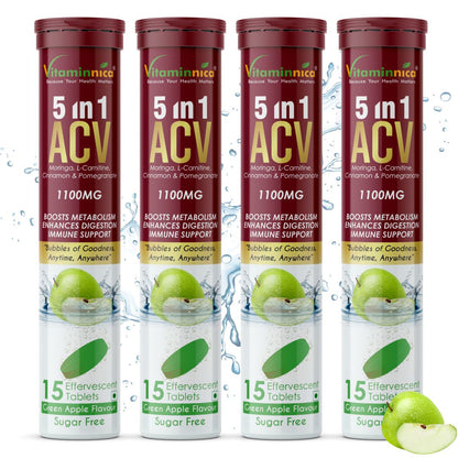 Vitaminnica ACV Moringa 5-in-1- 15 Effervescent Tablets – Ultimate Detox & Metabolism Booster | - Vitaminnica Healthcare