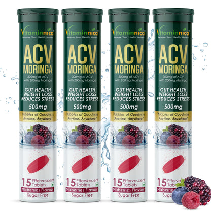 Vitaminnica ACV Moringa Effervescent- 15 Tablets | Supports Digestion, Detox & Weight Management - Vitaminnica Healthcare