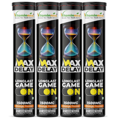 Vitaminnica Max Delay- 20 Effervescent Tablets| Natural Vitality, Performance & Endurance Booster for Men - Vitaminnica Healthcare