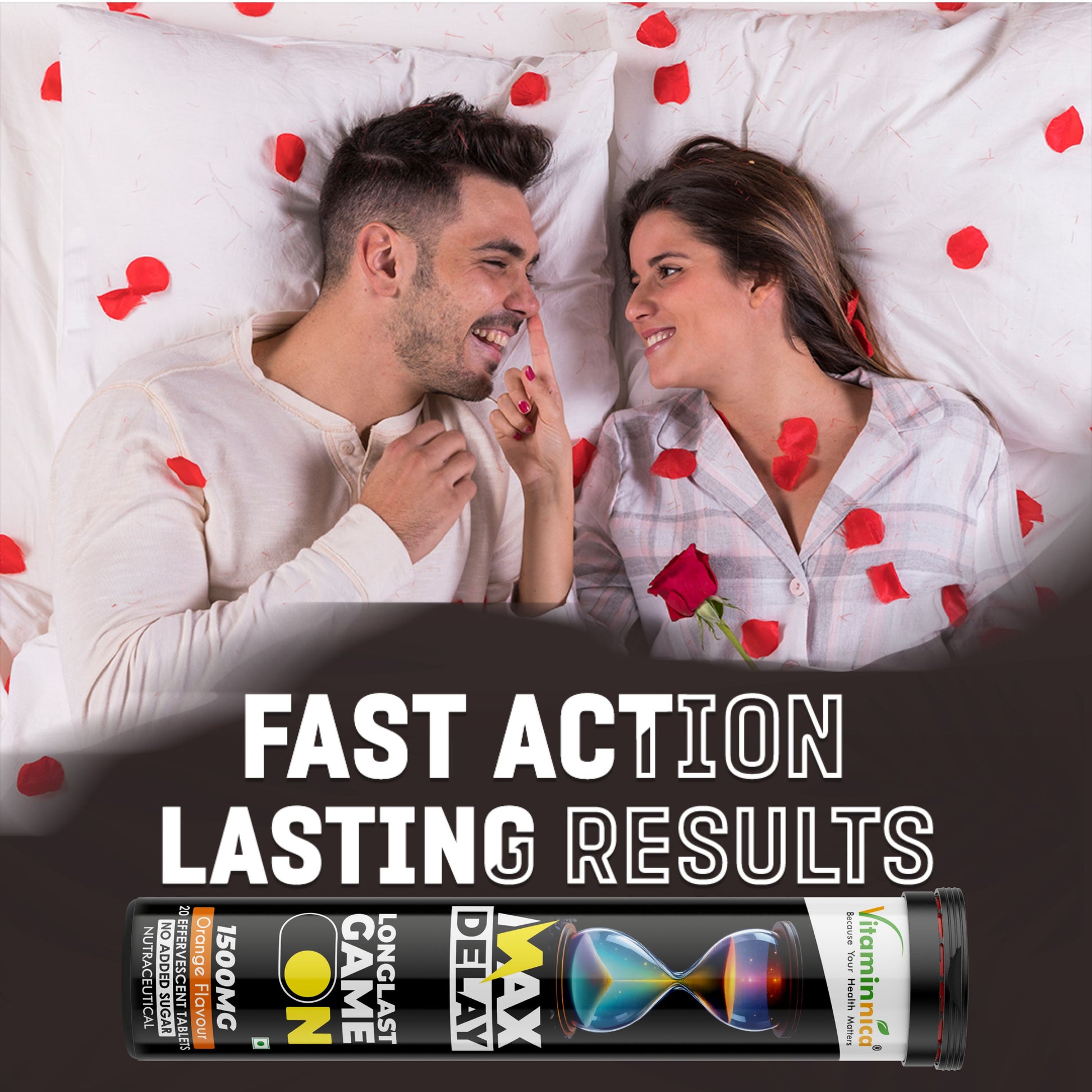 Vitaminnica Max Delay- 20 Effervescent Tablets- Buy 1 Get 2 Free | Natural Vitality, Performance & Endurance Booster for Men - Vitaminnica Healthcare