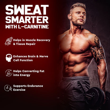 Vitaminnica L-Carnitine- 20 Effervescent Tablets Orange Flavour – Metabolism & Energy Support Supplement – Fat Metabolism, Reduced Fatigue & Workout Performance - Vitaminnica Healthcare