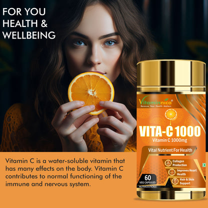 Vitaminnica Vita C 1000mg- 60 Capsules - Vitaminnica Healthcare