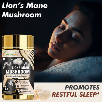Vitaminnica Lion's Mane Mushroom- 60 Capsules - Vitaminnica Healthcare