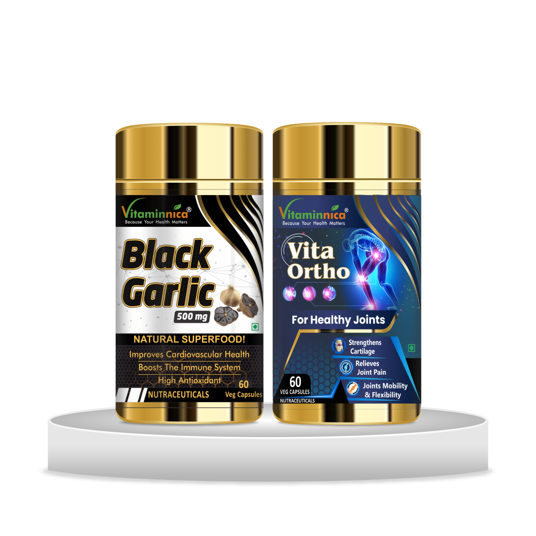 Black Garlic + Vita Ortho Combo: Joint and Bone Support - 120 Capsules - vitaminnicahealthcare