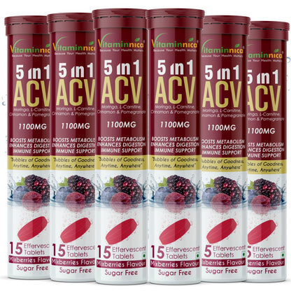 Vitaminnica ACV Moringa 5-in-1- 15 Effervescent Tablets – Ultimate Detox & Metabolism Booster | - Vitaminnica Healthcare