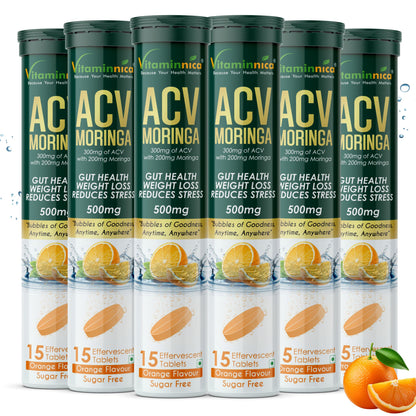 Vitaminnica ACV Moringa Effervescent- 15 Tablets | Supports Digestion, Detox & Weight Management - Vitaminnica Healthcare