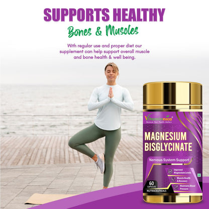 Vitaminnica Magnesium Bisglycinate- 60 Capsules - Vitaminnica Healthcare