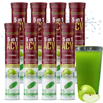 Vitaminnica ACV Moringa 5-in-1- 15 Effervescent Tablets – Ultimate Detox & Metabolism Booster | - Vitaminnica Healthcare