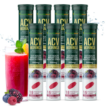 Vitaminnica ACV Moringa Effervescent- 15 Tablets | Supports Digestion, Detox & Weight Management - Vitaminnica Healthcare