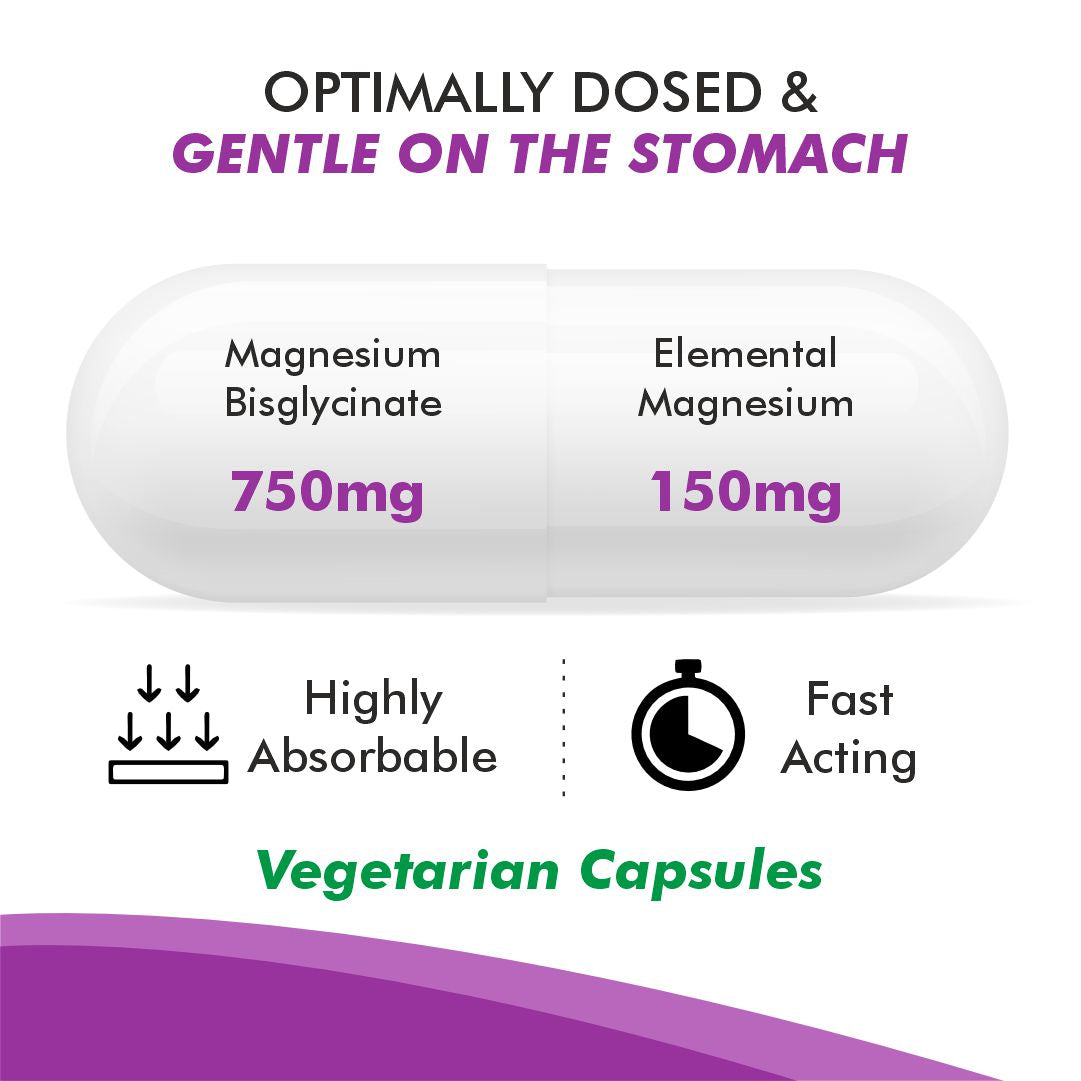 Vitaminnica Magnesium Bisglycinate- 60 Capsules