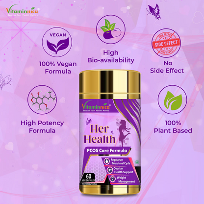 Biotin + Her Health Combo: Women's Health and Hormonal Balance - 120 Capsules - vitaminnicahealthcare