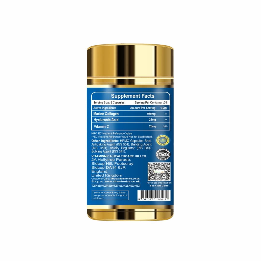 Vitaminnica Marine Based Collagen- 60 Capsules - Vitaminnica Healthcare