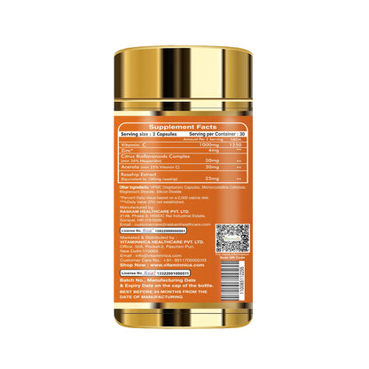 Vitaminnica Vita C 1000mg- 60 Capsules - Vitaminnica Healthcare